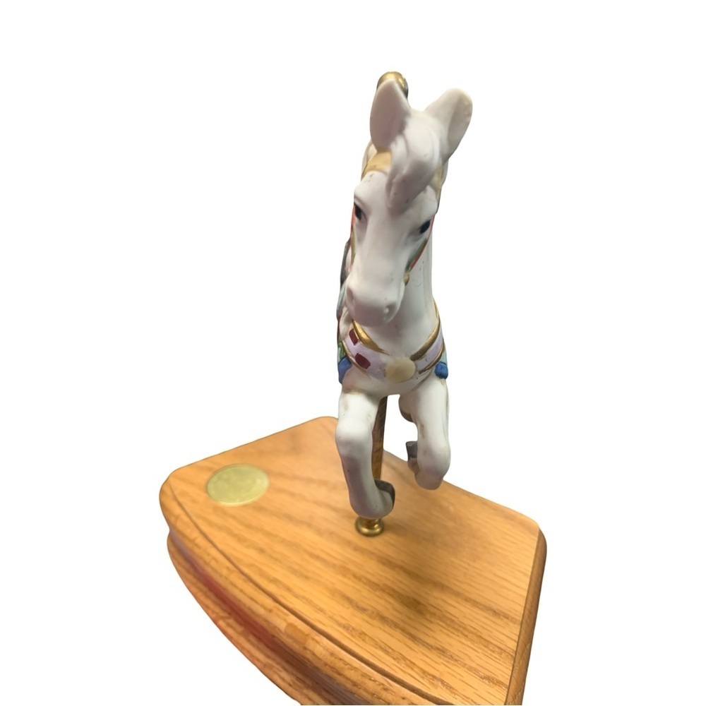 American Carousel Horse Tobin Fraley Limited Edition Music Box Signed 1599/4500 - Picture 5 of 6